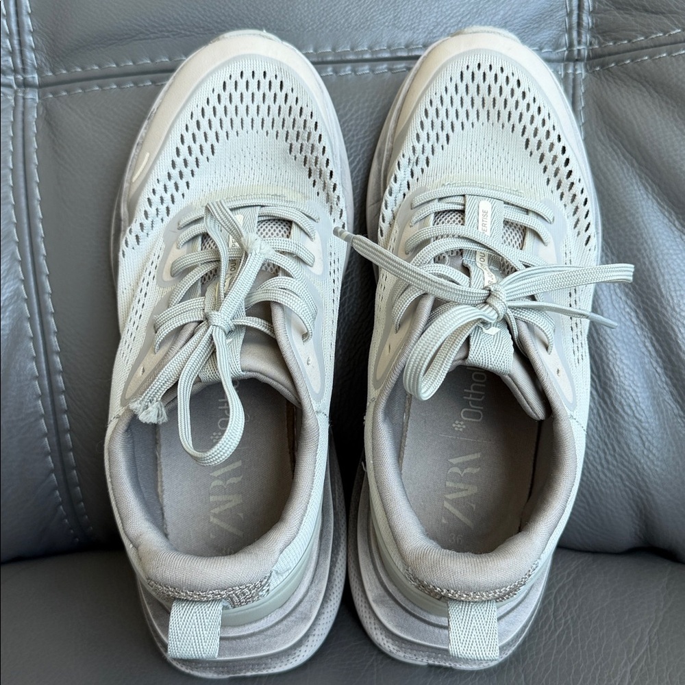 Zara Ortholite kids sneakers boys girls Stylish Gray Athletic Shoes Size 36 US 5 - Picture 10 of 13